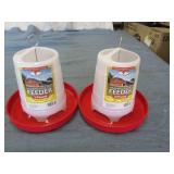 2 count 3Lb hanging poultry feeder...