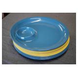 11 Chip dip plates...