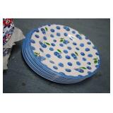 Plastic dinner plates and salad bow...