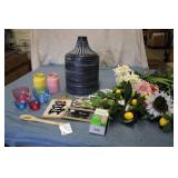 Artificial flowers, Plant stand bas...