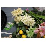 Artificial flowers, Plant stand bas...