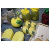Mixed summer decor, cups, wall hang...