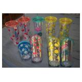 Reusable cups with lids and straws...