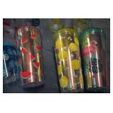 Reusable cups with lids and straws...