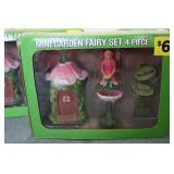 3 Mini garden 4 piece fairy sets...
