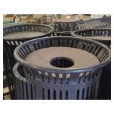 Lot of (2) Commercial Trash Can Receptacle
