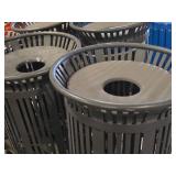 Lot of (3) Commercial Trash Can Receptacle