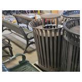 Lot of (3) Commercial Trash Can Receptacle