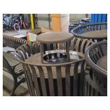 Lot of (3) Commercial Trash Can Receptacle