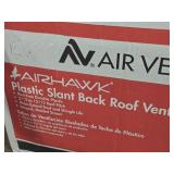 Lot of (1 Box) Air Vent Inc Airhawk Plastic Exhaust Vent | Slant Back Roof 6-piece