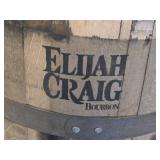 53-Gallon White Oak Barrel / Elihaj Craig Bourbon logo