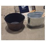 Lot of (2) Metal Drink Buckets