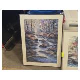 Lot of (2) Framed Wall Art by Michael Shofield - Spring Creek, Gregory