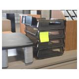 Office Supplies - Plastic Organizer, Monitor Stands, Paper Cutter, Portable Slotted Organizer
