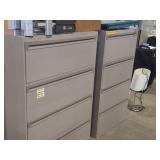 Lot of (3) Metal Lateral File Cabinet 4-drawer 36" wide x 18" deep x 4