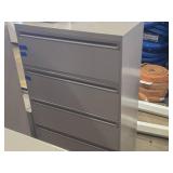 Lot of (3) Metal Lateral File Cabinet 4-drawer 36" wide x 18" deep x 4