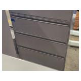 Lot of (3) Metal Lateral File Cabinet 4-drawer 36" wide x 18" deep x 4