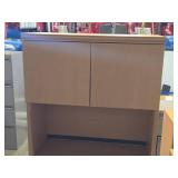 Maple Veneer Matching Locking Lateral File Cabinet & Hutch 2-door/2-shelf 2-drawer with Keys