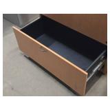 Maple Veneer Matching Locking Lateral File Cabinet & Hutch 2-door/2-shelf 2-drawer with Keys