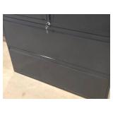 Alera Metal Storage Cabinet | 2-Upper Doors with Adjustable Shelves + 2-Lower Lateral File Drawers (with Keys) 42" wide x 19" deep x 65" tall