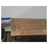 Wood Veneer Side Table on Rollers 4