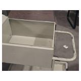 Metal Rolling Office Cart 2-tier 43" x 17" x 33"