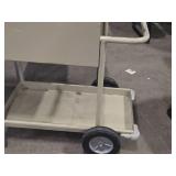 Metal Rolling Office Cart 2-tier 43" x 17" x 33"