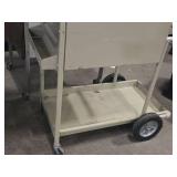 Metal Rolling Office Cart 2-tier 43" x 17" x 33"
