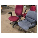 Lot of (3) Rolling Office Armchair | Adjustable Height (assorted)