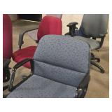 Lot of (3) Rolling Office Armchair | Adjustable Height (assorted)