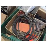 Lot of (1 Bin) Miscellaneous Parts and Hardwares - Lug Nut Covers, Cables, Fittings, Collated Nails