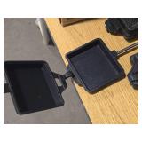 Lot of (3) Camp Chef Single Square Cast Iron Cooking Iron