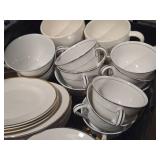 Style House Fine China Wedding Cup and Saucer Set + Extra Cups and Tea Pot from a different brand