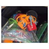 Lot of (2 Bins) Toys - Horses and Assorted Animals