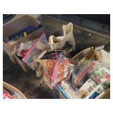 Lot of (5 Bins / Bags) Miscellaneous Craft Supplies