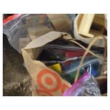 Lot of (5 Bins / Bags) Miscellaneous Craft Supplies