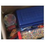 Lot of (5 Bins / Bags) Miscellaneous Craft Supplies