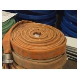 Lot of (2) Lay Flat Firehose with Aluminum 1-1/2" NH Couplings 3-1/4"x50