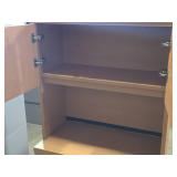 Maple Veneer Matching Locking Lateral File Cabinet & Hutch 2-door/2-shelf 2-drawer with Keys