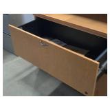 Maple Veneer Matching Locking Lateral File Cabinet & Hutch 2-door/2-shelf 2-drawer with Keys
