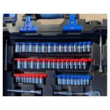 Kobalt Hand Tool Set - Dual Case with Sockets, Wrenches, Pliers & Screwdrivers & Kobalt Telescoping-Handle Rolling Cart with Dual Rails