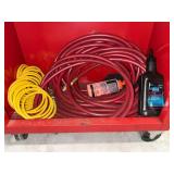 Assorted Air Hoses, Cables & Lubricant - content quantities unverified