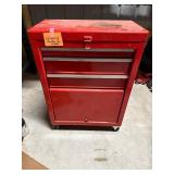 Red 6-Drawer Metal Tool Chest on Casters with Locking Latch - contents not included