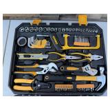 DEKO Tool Set - Pliers, Level, Tape Measure & Socket Set