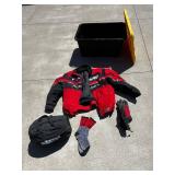 Castle Arai CL-X5 Helmet 7 5/8 - 7 3/4 - Red/Black Graphic, Snell Approved, Polaris Jacket, Gloves & More!