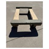 Wooden Platform Dolly Cart with End Rails - 30in Long