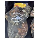 Wyoming Knife Field Dresser, Mossy Oak Cap America Camouflage Apparel with NRA Patches - Assorted Outdoor Gear & More in Storage Tote
