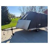 2007 NEWMAN/Snocaps Snowmobile Trailer w/ Cover - 3000 GVW - snowmobile/gear NOT included