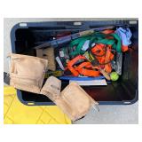 Assorted Leather Tool Pouches, Bristle Brushes & Straps - Mixed