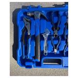 Kobalt Hand Tool Set - Dual Case with Sockets, Wrenches, Pliers & Screwdrivers & Kobalt Telescoping-Handle Rolling Cart with Dual Rails